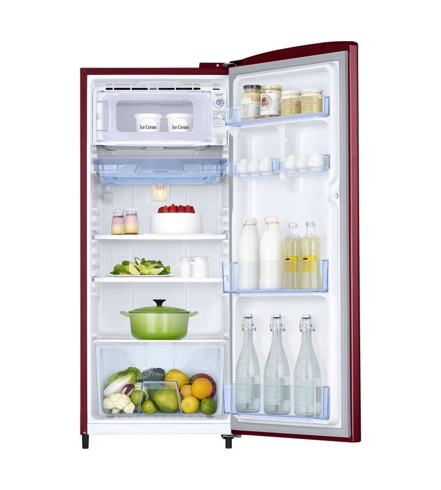 Samsung 192 L Direct Cool Single Door 2 Star Refrigerator  (Tender Lily Red, RR19N1Y12RZ/HL) | BLUMAINDIA