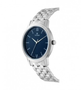 Titan Orignal Silver Blue Watch | BLUMAINDIA Titan Orignal Silver Blue Watch | BLUMAINDIA